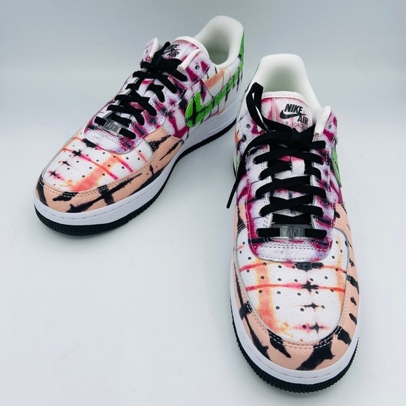 NIB NIKE Women's Air Force 1 Black Tie Dye Colorful Sneaker Shoes Size 8.5 - Picture 3 of 8